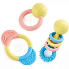 Sonajero De 3 Piezas De La Colección Hape Rattle Amp Teether