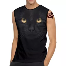 Camiseta Regata De Gato Masculina Animal