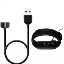 Cabo Carregador Mi Band 5 E 6 Relógio Xiaomi Pulseira Usb Cor Preto