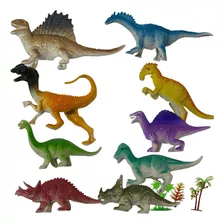 Brinquedo Dinossauro Kit 9 Un Alta Qualidade Original