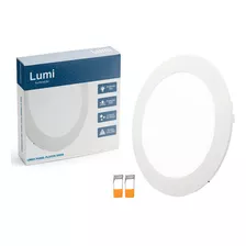 Luminária Painel Plafon Embutir Redondo Super Led 18w Lumi Cor Branco 110v/220v