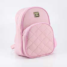 Mini Mochila Feminina Bolsa De Costas Pequena Dia A Dia Cor Rosa Beb