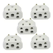 Kit 5 Plugs Adaptador De Tomada Bob Esponja 10a/20a 3/2pinos 110v/220v