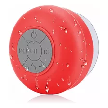 Parlante Bluetooth Resistente Al Agua Manos Libres Para Baño Color Rojo