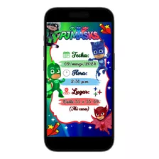 Tarjeta Animada En Video Personalizada De Pj Masks