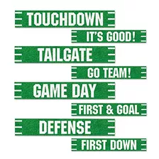 S54674az3 Football Street Sign Cutouts, Green/white