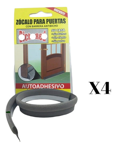 Zocalo  Autoadhesivo Para Puerta Anti Bichos Bicho Red X4