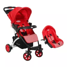 Cochecito De Paseo Felcraft Travel System Triana Ts925 Rojo Con Chasis Color Negro