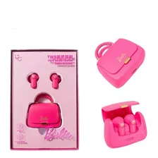 Audífonos Bluetooth Barbie Bolso Rosa