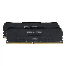 Memoria Ram Ballistix Sport Gamer Color Negro 16gb 2 Crucial Bl2k8g30c15u4b