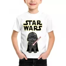 Camiseta Infantil Star Wars Darth Vader Filme Clássico #95