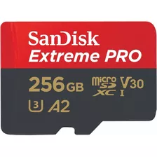 Memoria Gopro Micro Sd Extreme Pro A2 256gb 170mb 4k Sandisk