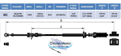 Chicote De Velocidades Ford Triton Expediton Automtica Foto 4