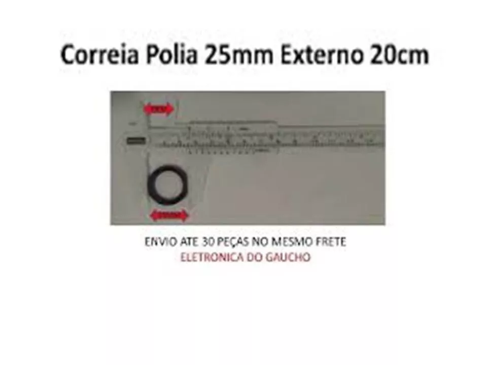 Kit 2 Correia Polia 25mm Extern 20mm Interno 3m Frete Gratis