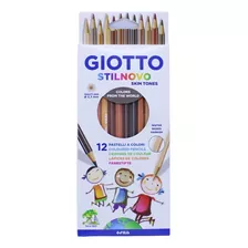 Lapices De Color Tonos De Piel Skin Tone Giotto Stilnovo X12