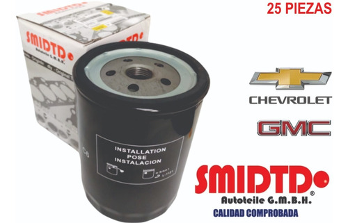 25 Filtros Aceite Para Chevrolet Suburban 5.7l 92-98 Smidtd Foto 4