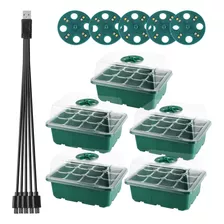 Bandeja Germinadora De Semillas Almacigo Con Luz Led (5pcs)