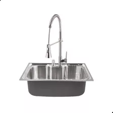 Cuba Cozinha Inox Com Acessorios 60x40 Torneira Escovada