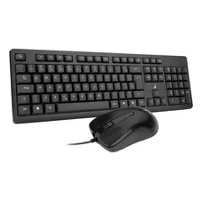 Kit Teclado E Mouse Office Com Fio Usb Rise Para Pc Notebook