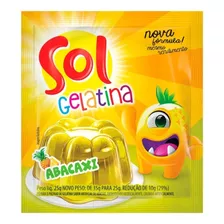 Gelatina Em Pó Sol Abacaxi Sachê 25g - Embalagem Com 15 Unid