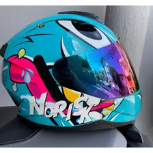 Capacete Norisk Razor Speedmax Tricolor Azul + Viseira Extra