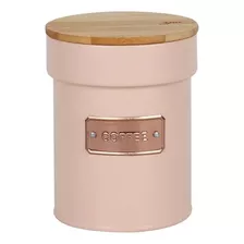 Lata Porta Condimentos Multiuso Matte Hermética Rosa Yoi Cor Coffee