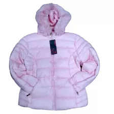 Campera De Dama Inflable Con Piel Capucha Desmontable Calida