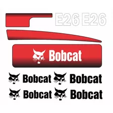 Kit De Adesivos Compatível Com Mini Escavadeira Bobcat E26