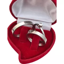 Par De Alianças Namoro Prata Quadrada Fininha 4mm Lisa+anel