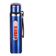 Garrafa Térmica Inox 1000ml Squeeze Camping Vedação Água Cor Azul