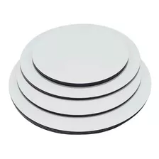 Cake Board Em Mdf 18cm Redondo De 3mm Branco Kit 10 Un 18 Cm