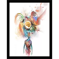 Quadro Abstrato Psicodélico Arte Em Tela Fashion Lojas R795