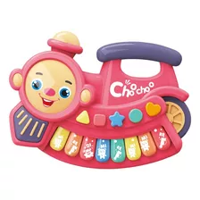 Teclado Musical Infantil Trenzinho Colorido - Shiny Toys