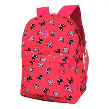 Mochila Escolar Cachorro Clio Style Jovem Vermelho 