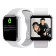 Smartwatch D20 Nova Geração Whatsapp Insta Face Cor Da Caixa Prateado Cor Da Pulseira Branco Cor Do Bisel Digital