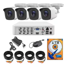 Kit 4 Cámaras / 8 Canales Hilook Hd 1080 Disco Duro 1 Tb