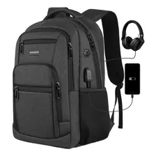  Mochila De Viaje De Negocios Antirrobo Para Portátil Con Puerto De Carga Usb, Resistente Al Agua Para Portátil De 15.6 Pulgadas Y Portátil