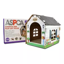 Aspca Cat House & Scratcher Con Hierba Gatera Adicional Incl