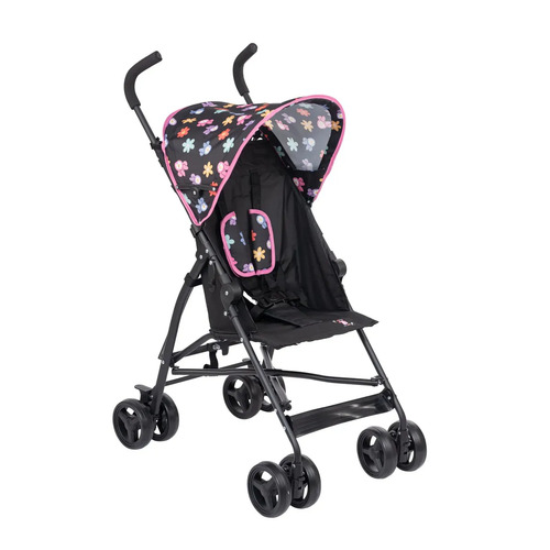 Carrinho De Bebê Passeio Guarda Chuva Styll Baby Minnie Preto E Rosa