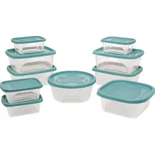 Kit Pote Mantimentos Plastico Jogo Com 10 Peças Alimentos