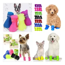 Zapatos Para Mascotas Bota Silicona Impermeable Perros Gatos