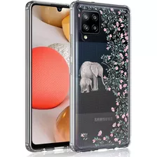 Funda Para Samsung Galaxy A42 5g - Elefante/flores Rosa