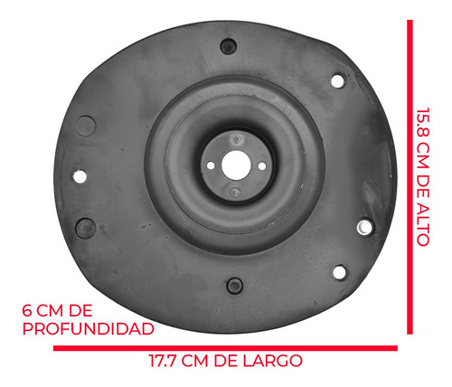 Base Amortiguador Sin Balero Izquierdo Peugeot 206 2000 2009 Foto 10