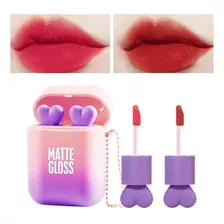 Labial Líquido Matte Estuche Tipo Audífonos 2 Tonos Mansly