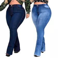 Kit Duas Calça Jeans Feminina Plus Size