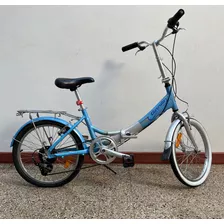 Bicicleta Aurorita Classic, Color Celeste, Poco Uso