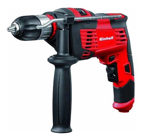 Taladro Percutor Atornillador Einhell Th-id 720 13mm Autoajustable 720w Dgm Rojo/negro