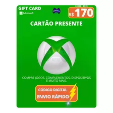 Gift Card Xbox Cartão Presente Microsoft Live R$ 170 Reais