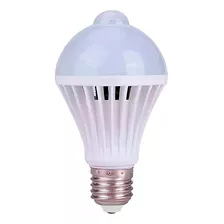 Lâmpada Led Bulbo Com Sensor De Movimento 12w Branco Frio