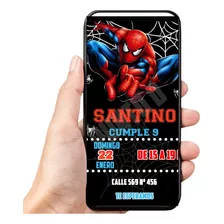 Invitación Digital Tarjeta Spiderman - H Araña Para Whatsapp